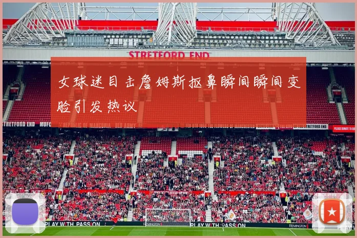 女球迷目击詹姆斯抠鼻瞬间瞬间变脸引发热议